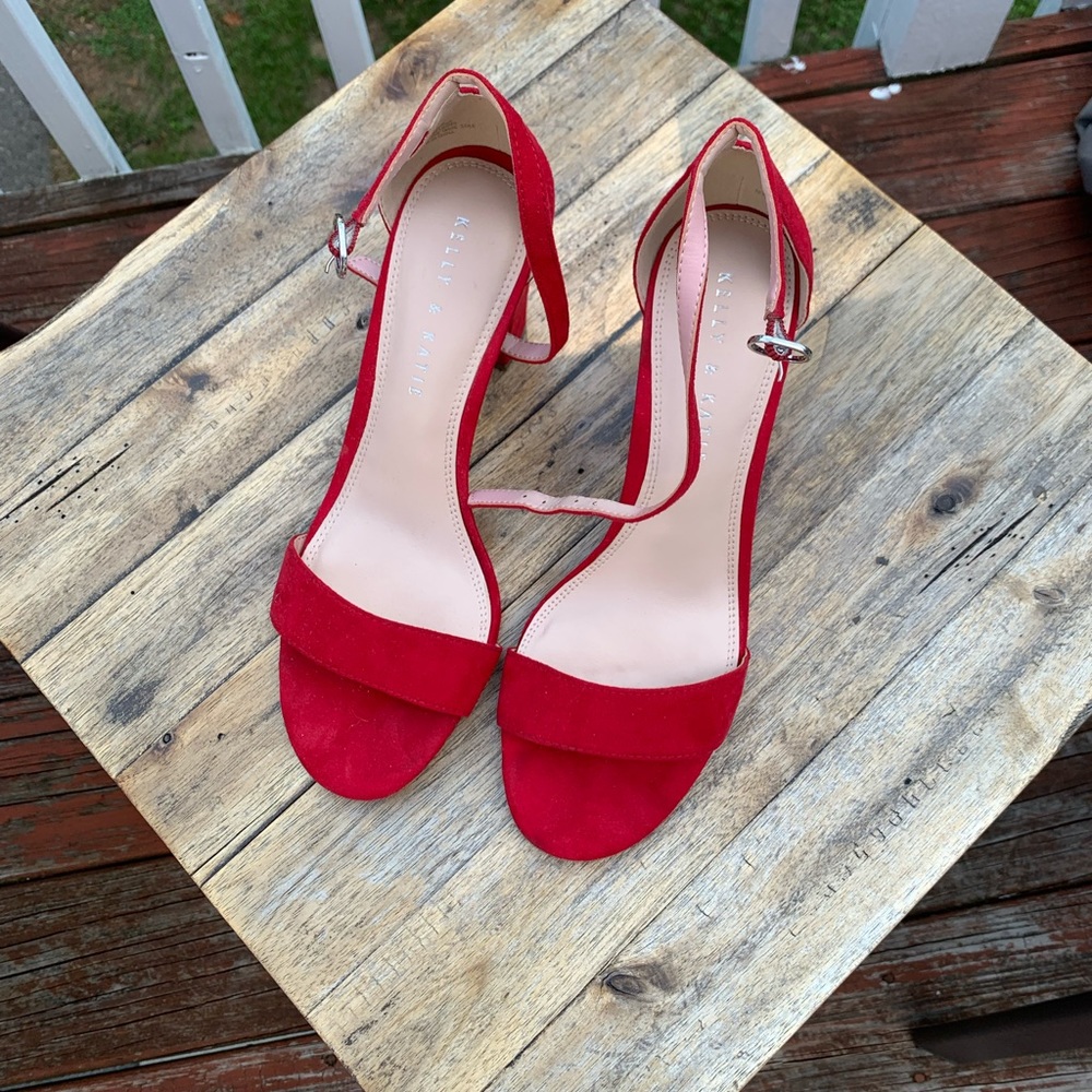 Kelly & Katie Red Block Heels